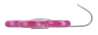 Afbeeldingen van Siro Kapstokhaak metaal - L 100mm/H 30mm/B 77mm roze/aluminium 
