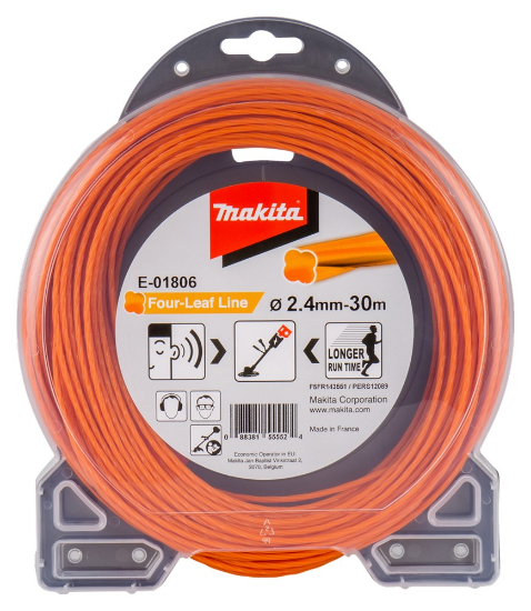 Afbeeldingen van Makita Maaidraad - 2,4mm x 30 meter - oranje 