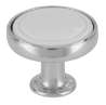 Afbeeldingen van Siro Meubelknop metaal - L 30mm/H 25mm/B 30mm chroom glanzend/wit 
