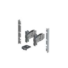Afbeeldingen van Hettich AvanTech YOU Set verbinders voor inliggend front om zelf op maat te maken, te gebruiken met ladezijwand, systeemhoogte  101,  zilver