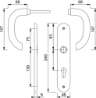 Afbeeldingen van Hoppe kruk + langschild  1138/273p f1