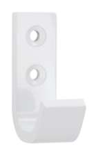 Afbeeldingen van Siro Kapstokhaak metaal - boorafstand 16mm/L 54mm/H 37mm/B 19mm wit 