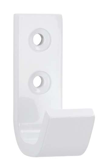 Afbeeldingen van Siro Kapstokhaak metaal - boorafstand 16mm/L 54mm/H 37mm/B 19mm wit 