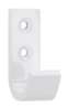 Afbeeldingen van Siro Kapstokhaak metaal - boorafstand 16mm/L 54mm/H 37mm/B 19mm wit 