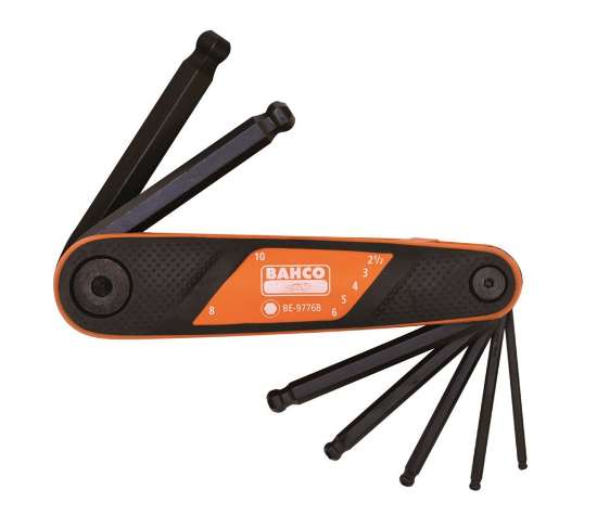 Afbeeldingen van Bahco inbussleutel set 6-kant kogelkop 2.5 tot 10mm