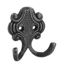 Afbeeldingen van Siro Kapstokhaak metaal - boorafstand 19mm/L 65mm/H 28mm/B 61mm antiek ijzer 