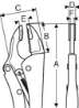 Afbeeldingen van Bahco klemtang met draadknipper platte & convexe bek 235mm (2968-235)