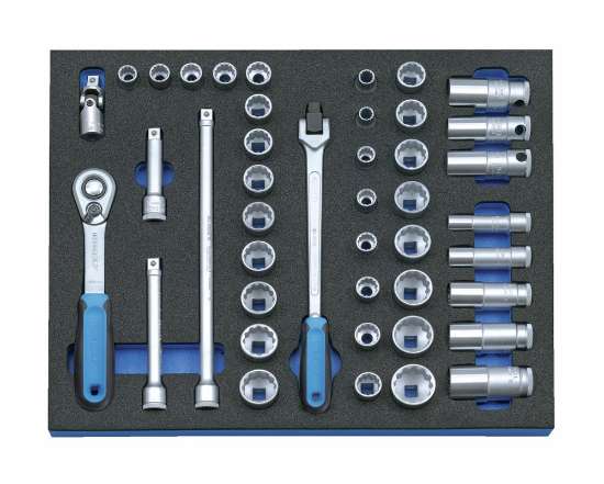 Afbeeldingen van GEDORE Dopsleutel-set 3/8" in 2/4 chekc-tool module 2005 CT2-D 30