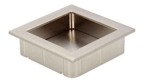 Afbeeldingen van Siro Schelpgreep metaal - L 56mm/H 16mm/B 56mm RVS effect 