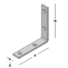 Afbeeldingen van GB Dorpelhoek zwaar 100x100mm 20x4mm Zink-Magnesium
