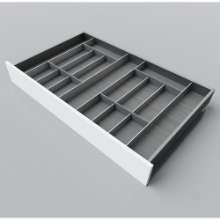 Afbeeldingen van Blum Bestekindeling Legrabox - corpusbreedte 950-1200 diepte 600mm - houtdecor zwart/aluminium OL.SA6010S1BEST