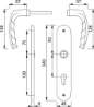 Afbeeldingen van Hoppe kruk + langschild  1530/273p F1