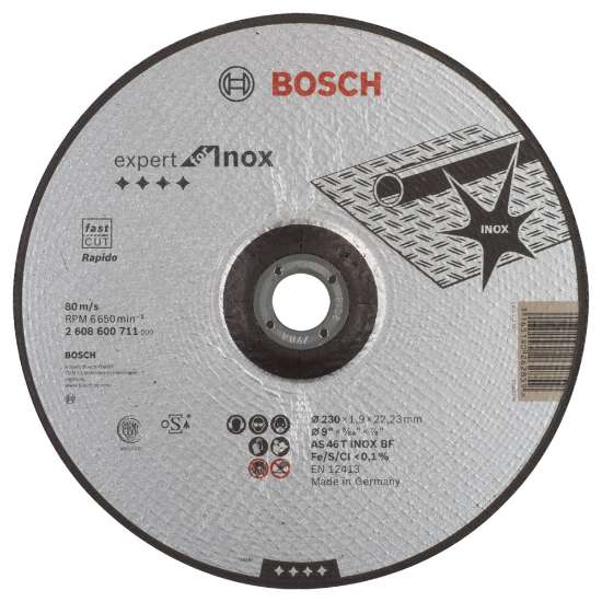 Afbeeldingen van Bosch Doorslijpschijf gebogen Expert for Inox - Rapido