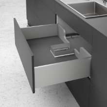 Afbeeldingen van Hettich Metalen omranding voor sifonuitsparing - hoekig, wit