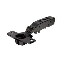 Afbeeldingen van Hettich Sensys 110°-scharnier met geïntegreerde demping (Sensys 8645i), in obsidiaanzwart, opliggend, openingshoek 110°, TH-boorbeeld 52 x 5,5 mm, voor schroefbevestiging (-)