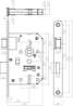 Afbeeldingen van INTERSTEEL Woningbouw klavier dag- en nachtslot wit 55 mm 9540