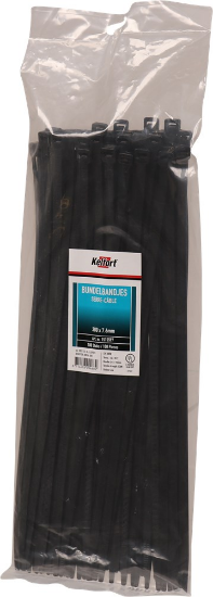 Afbeeldingen van Kelfort bundelbandjes - 7.6x380mm - zwart UV-bestendig 