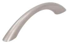 Afbeeldingen van Siro Meubelgreep kunststof - boorafstand 96mm/L 134mm/H 28mm/B 11mm RVS effect 