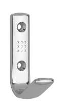 Afbeeldingen van Siro Kapstokhaak metaal - boorafstand 32mm/L 70mm/H 46mm/B 18mm - chroom glanzend 