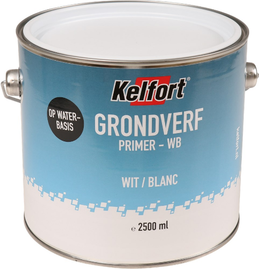 Afbeeldingen van Kelfort Grondverf - 2500ml - waterbasis wit 