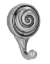 Afbeeldingen van Siro Kapstokhaak metaal - boorafstand 23mm/L 65mm/H 32mm/B 41mm - antiek zilver 