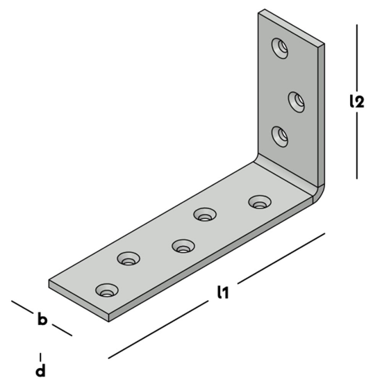 Afbeeldingen van GB Versterkingshoek 130x80 36x4 Sendzimir Verzinkt