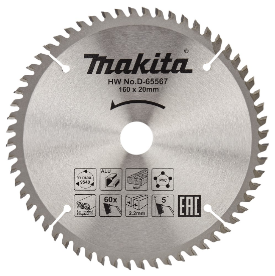 Afbeeldingen van Makita Zaagb multi 160x20 60T 5g D-65567