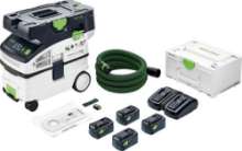 Afbeeldingen van Festool accu-stofafzuiger CTMC MIDI I-Plus - 18V 4x5.0Ah Li-on accu - inclusief snellader 