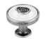 Afbeeldingen van Siro Meubelknop metaal - L 30mm/H 27mm/B 30mm antiek zilver/wit 