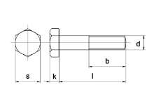 Afbeeldingen van Stalen bouten 8.8   m10x220   din 931 verz