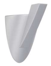 Afbeeldingen van Siro Kapstokhaak kunststof - L 64mm/H 33mm/B 47mm - aluminium 