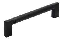 Afbeeldingen van Siro Meubelgreep metaal - boorafstand 128mm/L 142mm/H 32mm/B 12mm mat zwart 