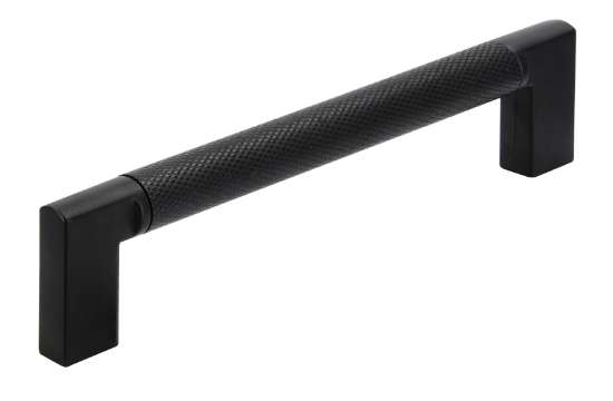 Afbeeldingen van Siro Meubelgreep metaal - boorafstand 128mm/L 142mm/H 32mm/B 12mm mat zwart 