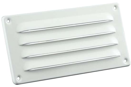 Afbeeldingen van Aluminium schoepenrooster 180x90mm wit