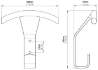 Afbeeldingen van Siro Kapstokhaak metaal - boorafstand 20mm/L 100mm/H 40mm/B 100mm chroom glanzend 
