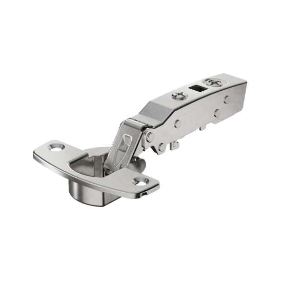 Afbeeldingen van Hettich Sensys 110°-scharnier met geïntegreerde demping (Sensys 8645i), vernikkeld, opliggend, openingshoek 110°, TH-boorbeeld 52 x 5,5 mm, voor schroefbevestiging (-)