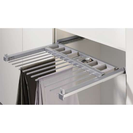 Afbeeldingen van Hettich Uittrekbare broekhouder Amari, 600 - 700 mm, zilver