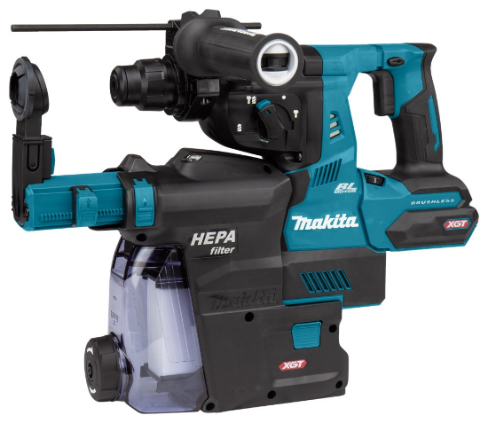 Afbeeldingen van Makita Combihamer - 40V Max - met stofafzuiging zonder verwisselbare boorkop in doos WEELDEAL
