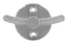 Afbeeldingen van Siro Kapstokhaak metaal - boorafstand 28mm/L 42mm/H 32mm/B 64mm RVS 