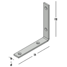 Afbeeldingen van GB Dorpelhoek zwaar 125x125mm 20x4mm Zink-Magnesium