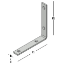Afbeeldingen van GB Dorpelhoek zwaar 125x125mm 20x4mm Zink-Magnesium