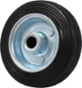Afbeeldingen van Kelfort Wiel - Ø100mm (70kg) - gegalvaniseerd met velg en Rollager zwart rubber Loopvlak 