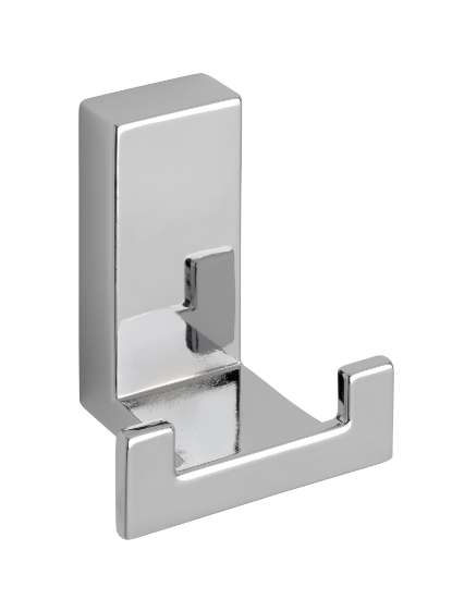Afbeeldingen van Siro Kapstokhaak metaal - boorafstand 24mm/L 52mm/H 31mm/B 43mm chroom glanzend 