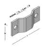 Afbeeldingen van GB gaaspaneelklem dubbel 50x20 2 Zink-Magnesium