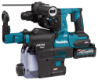 Afbeeldingen van Makita Combihamer  met stofafzuiging - 40V Max 2x 4,0 Ah accu - inclusief snellader zonder wisselkop in Mbox