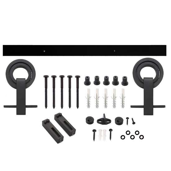 Afbeeldingen van INTERSTEEL Schuifdeursysteem Modern Top mat zwart 4501