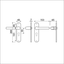 Afbeeldingen van Ami krukgarnituur dkr.386 ROTA 200/1/7 BLIND  F1