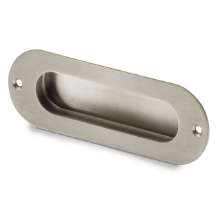 Afbeeldingen van Hettich greep om in te laten Dodona, boorafstand 110, L 120 mm, B 40 mm, H 15 mm, roestvrij staal geborsteld
