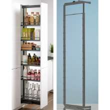 Afbeeldingen van Hettich In hoogte verstelbaar draagframe Dispensa 90°, B 262 mm, H 1200 - 1600 mm, zilver