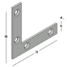 Afbeeldingen van GB raamhoek recht - 50x50mm 10x1,5mm - sendzimir verzinkt